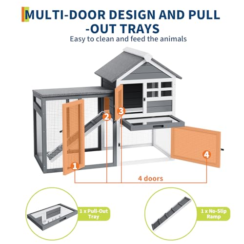 Rabbit Hutch 2 (gray / No wheels)
