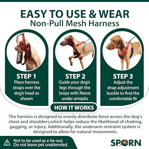 XS No Pull Dog Harness for Small Sized Dogs (X-Small / Red)