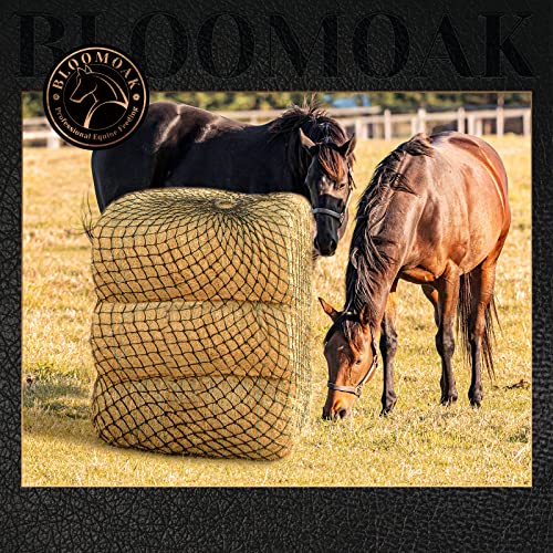 Bloomoak Slow Hay Net Feeder for Horses (3 String-1.6" Hole-Ultra Slow Feed/1PC)