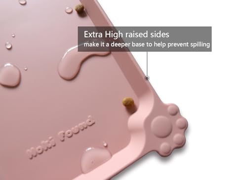 Large Non Slip Pet Feeding Mats (24" x 16" / Neutral Pink)