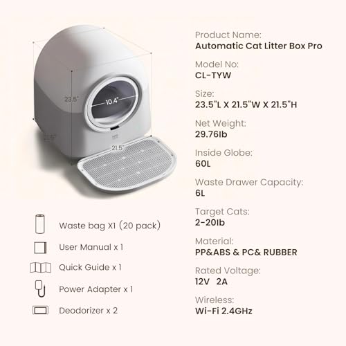 Self Cleaning Litter Box Automatic Electronic Hands (Grey Pro)