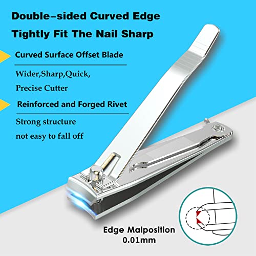 2PCS Silvery Nail Clippers Set (Silver)