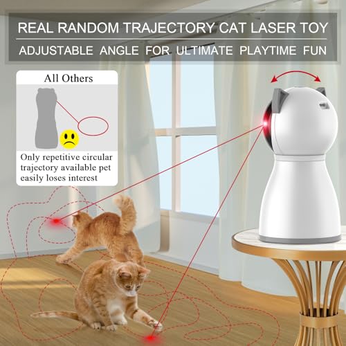Interactive Cat Toys Laser for Indoor Cats (White)