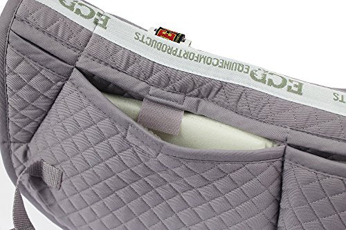 Adjustable Shock Absorbing Memory Foam Half Saddle Pad (Lilac Gray)