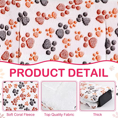 4 Pack Soft Pet Bed Mat Small Dog Crate Fleece (23 x 18 Inches / Vivid Color)