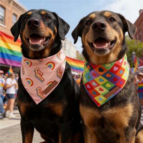 Pride Dog Bandanas 2 Pack (Pride / Large)