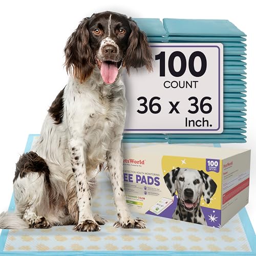 Giant Dog Potty Pads (36x36 Health Indicating / 100 Count)
