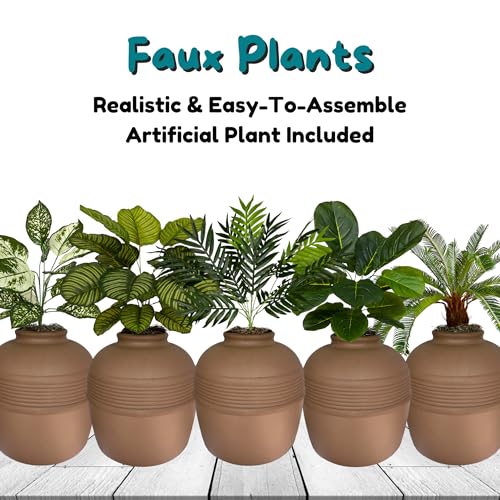 Original Hidden Litter Box Planter (Palm Plant / Base Kit / Terracotta Brown)