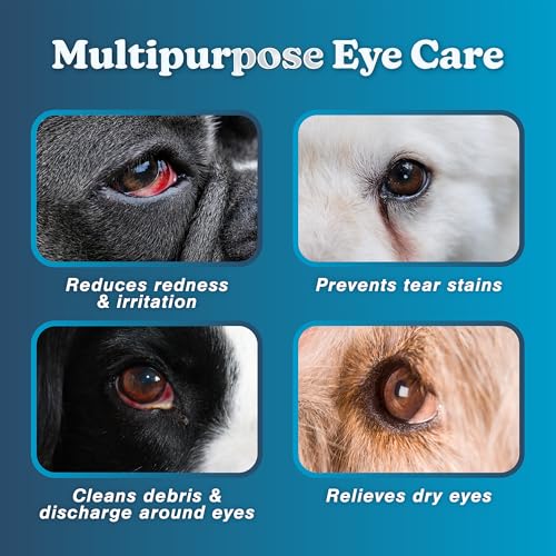 Large Pet Eye Wash 5.1 oz Gentle Eye Irritation Solution for Pets Removes Dirt (1 count)