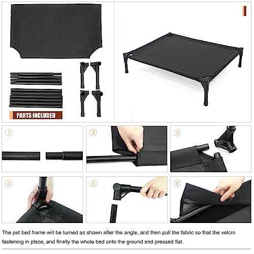 Elevated Dog Bed (Dark Grey / Small)