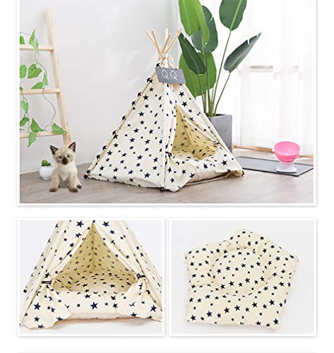 Cat Teepee Tent 16" x 20" (16"L x 16"W x 20"H (Weighing up to 15lbs/ 7kg))