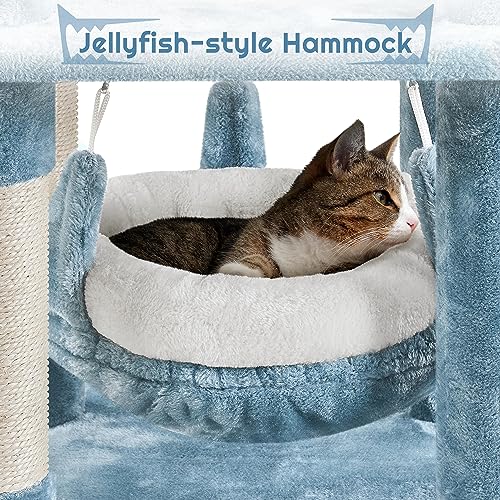 Blue Cute Shark Cat Tree for Kittens