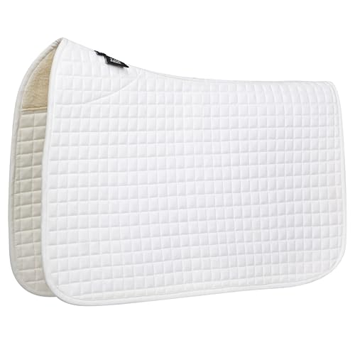 All Purpose Square Quilted Western Saddle Pad (White)