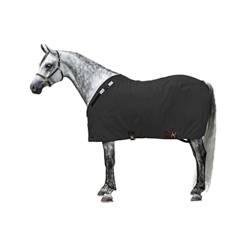 Dura Nylon Horse Stable Sheet (Horse Size 82 / Cutback | Closed Front | Legstrap / Black)