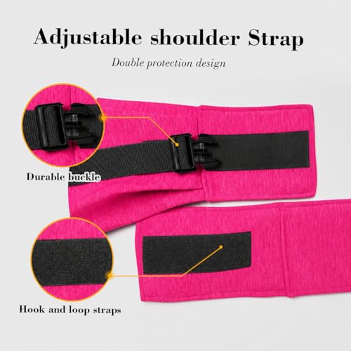 Dog Sling Carrier for Small Dogs up to 15 lbs (Fuchsia / 30.3"L x 9.5"W x 27.6"H)