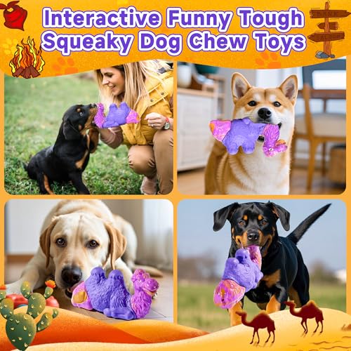 Tough Dog Toys for Aggressive Chewers (Wood Scent)