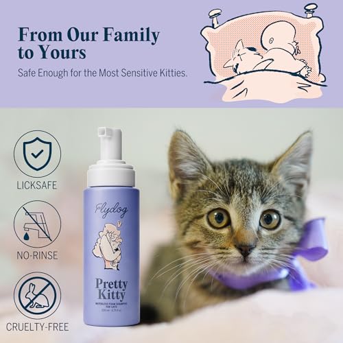 Pretty Kitty Waterless Cat Dry Shampoo with Grooming Glove (Shampoo Kit for Right-Handed)