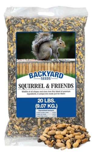 20LB Backyard Seeds Squirrel & Friends Wildlife Feed (20 Pound (Pack of 1))