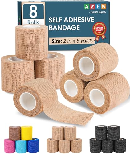 8 Pack Self Adhesive Bandage Wrap (Beige)