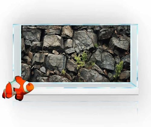 60X24IN Stone Aquarium Background (60X24in/150X60cm / Stone)