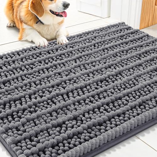 Dog Door Mat for Muddy Paws 30x20 (Layered-Dark Grey / 30"X20")