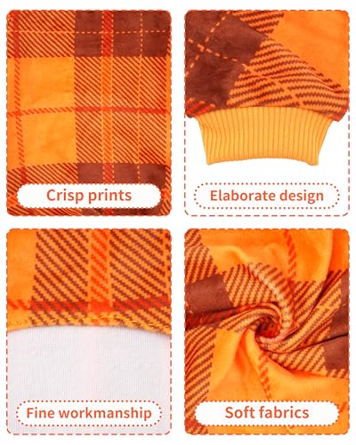 4 Pack Plaid Fleece Dog Pajamas Warm for Extra Large Dogs (XX-Large)