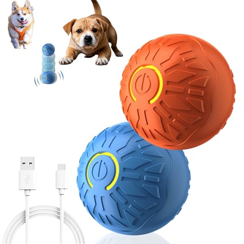 Interactive Dog Toys Dog Balls (Orange+Blue)