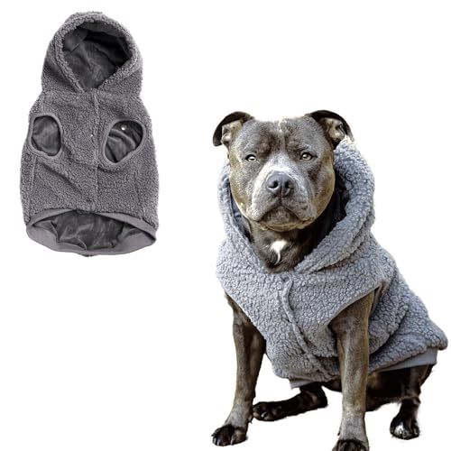 Sherpa Fleece Dog Jacket (Grey / 3XL)