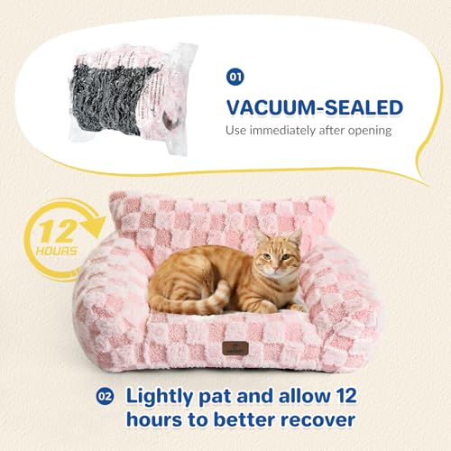 Cat Bed Cat Couch for Puppy and Kitten (Pink / 32x24x10")