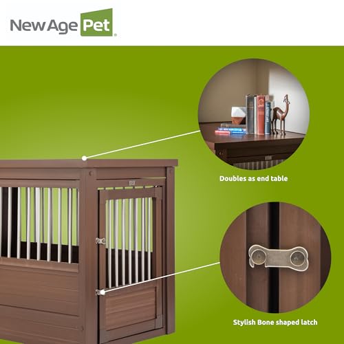 ECOFLEX® Large Furniture Style Dog Crate & End Table (Russet / 35.4"L x 24.0"W x 28.0"H)