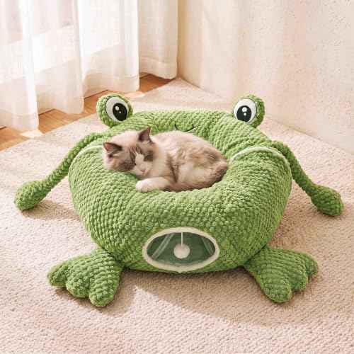 Cat Tunnel Bed with 20 Cat Toys (Light Green / Large)