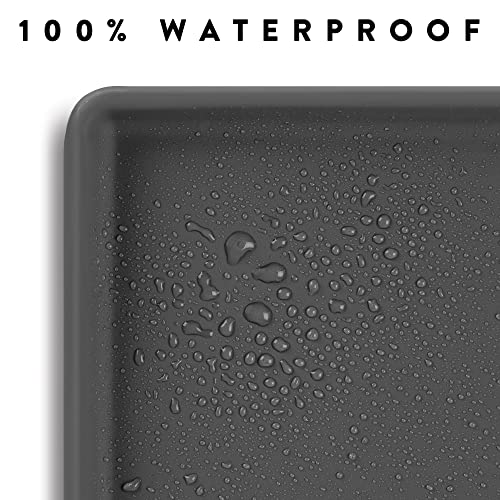 Premium Cat Food Mat (24"L x 14"W / Carbon)