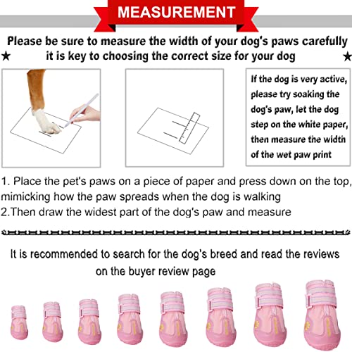 Dog Shoes for Hot Pavement (Size 8: 3.0''x3.3"(W*L) (Pack of 4))