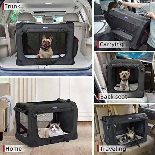 Large Cat Carrier for 2 Cats (Black / 24.0"L x 17.0"W x 17.0"H)