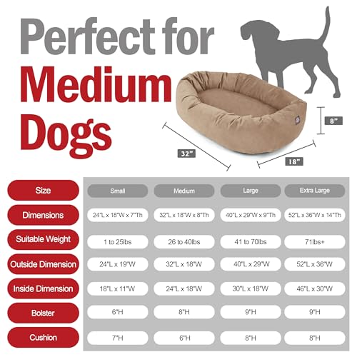 Suede Shredded Memory Foam Mix Calming Dog Bed Washable (Stone)