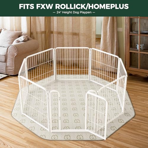 Washable Pee Pads for Dogs (Khaki / 29" Octagon (2 Packs))