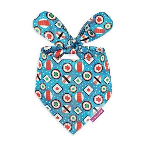 Luxury Pet Birthday Bandanas (Sushi / Medium)