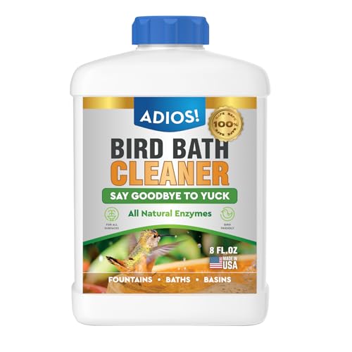 Bird Bath Cleaner Safe for Birds and Outdoor Water Fountains (8oz)