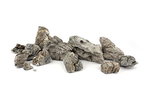 Seiryu Stone 34lb Large Natural Aquarium Rocks for Fish Tank Decor (07 Seiryu Stones(3-11inch,36lbs))