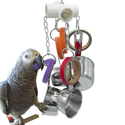 Durable Bird Parrots Pots and Bagel Toys