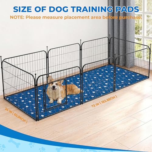 Non Slip Washable Dog Pee Pads (Blue / 24*72 Inch (Pack of 1))