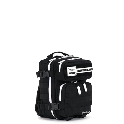 9L Mini Backpack 1000D Compact EDC Bag (Alpha Black White Accents)