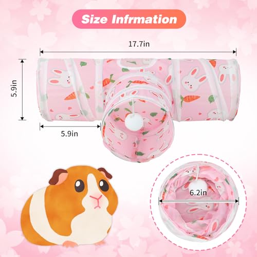 Guinea Pig Tunnel Hideout 3 (Pink)