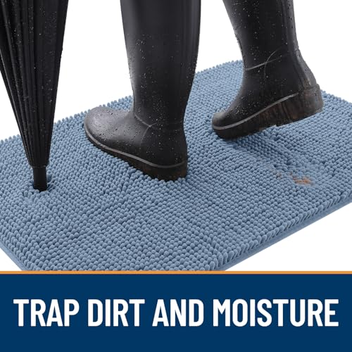 Dog Door Mat for Muddy Paws 70x24 (Airy Blue / 70" X 24")