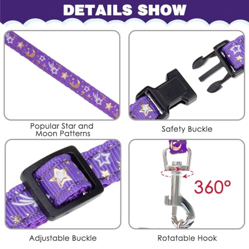 Cat Harness with Leash and Collar Set (Small / Purple)