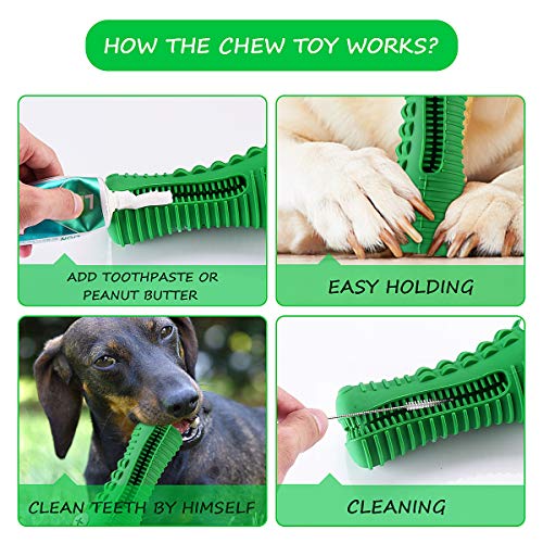 Dog Toys for Aggressive Chewers Large Medium Breed Indestructible Chew Toys (Green)