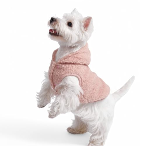 Sherpa Fleece Dog Jacket (Pink / Medium)