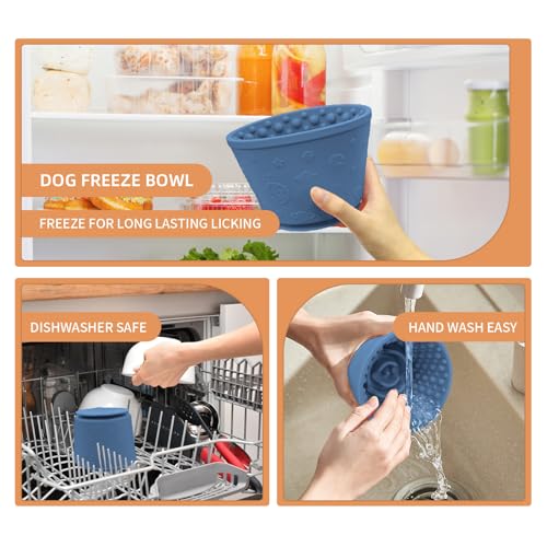 Dog Lick Bowl (M-L / Dark Blue)