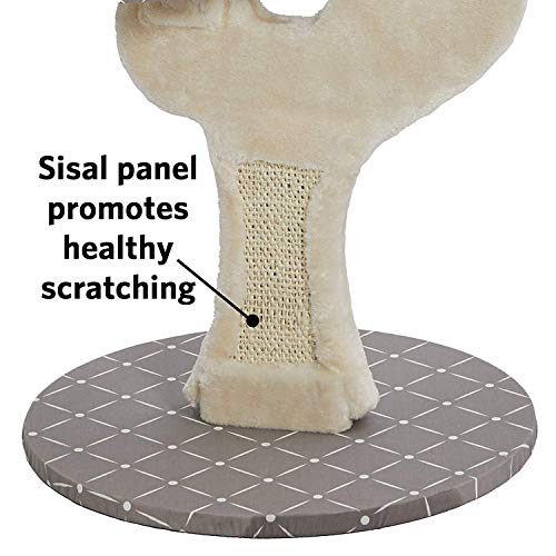 Salvador Cat Tree with Built (Salvador Cat Furniture, Mushroom Diamond Pattern)