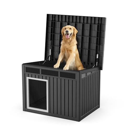 Dog House Indoor Outdoor (Black / 42.87*32.95*31.61inch)